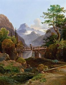 Motiv Mit Dem Dachstein by Wilhelm Steinfeld