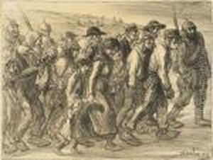 L'exode by Theophile Alexandre Steinlen