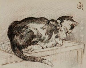 Cat At Rest by Theophile Alexandre Steinlen