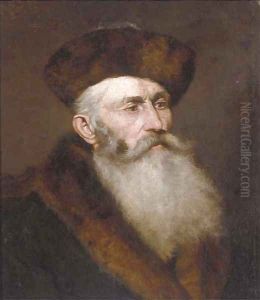Portrait of a bearded gentleman, bust-length, in a fur hat and jacket