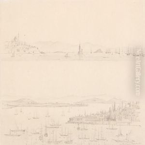 Three Landscapes Constantinopel And Bosperus On Two Sheets Three Landscapes Constantinopel And Bosperus On Two Sheets