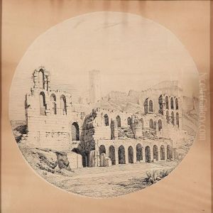 The Ruins Of Herod Atticus Odeon Acropolis, Athens by Harald Conrad Stilling