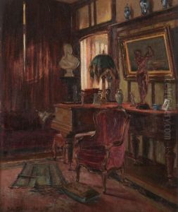 Interior With Piano And Sculpture