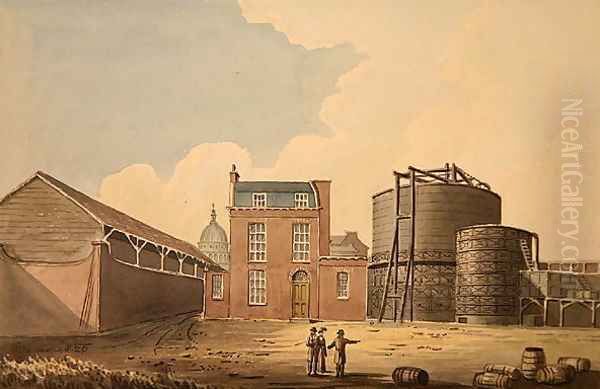 View of Phoenix Gas Works, Bankside, 1826 - view 1