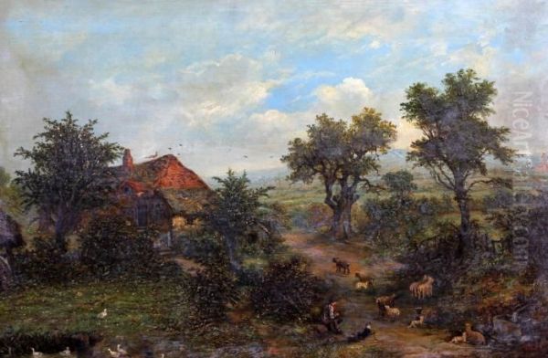 A Cottage On The Road-side Near Malvern In Spring - view 1