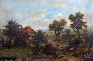 A Cottage On The Road-side Near Malvern In Spring