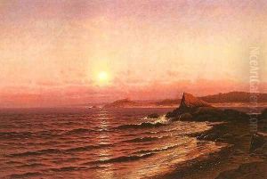 Moonrise over Seacost at Pacific Grove 1886