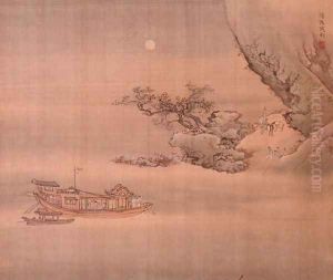 Boat scene from an album on Figures, Landscape and Architecture, 1740 by Yuan Yao