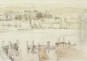 Cattleyard by Arthur Streeton
