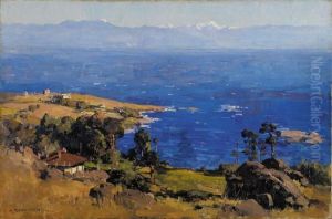 Blue Bay And Olympic Mountains by Arthur Streeton