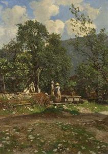 Magd Am Brunnen by Otto Struttzel