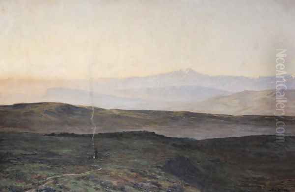 View of the Pyrenees from Plague - view 1