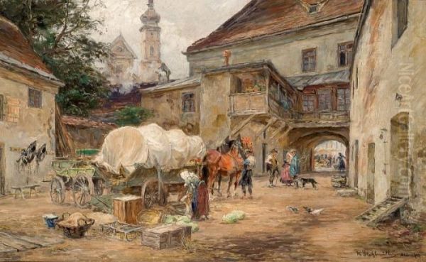 Genre Scene With Carriage - view 1