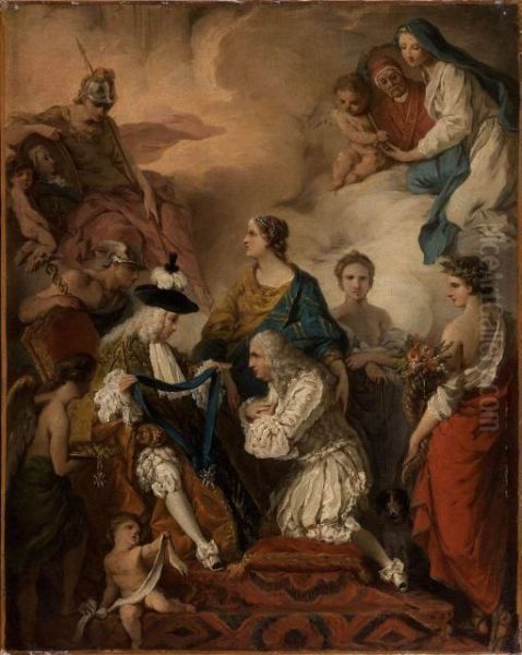 Le Duc De Saint-aignan Decorant Le Prince Vaini De L'ordre Du Saint-esprit - view 1