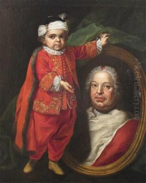 Dwarf Holding A Portrait Of Cardinal Valenti Gonzaga - view 1