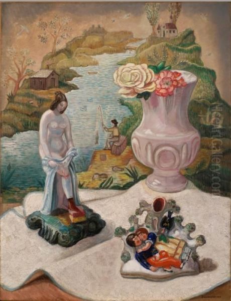 Porcelain Figures And Flowers - view 1