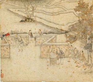 Winnowing and Sifting, from Gengzhi tu (Pictures of Tilling and Weaving) by Tang Yin