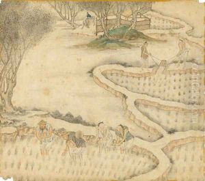 Transplanting the Rice, from Gengzhi tu (Pictures of Tilling and Weaving) by Tang Yin