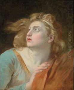 Visage De Femme Au Bandeau Blanc by Joseph Benoit Suvee