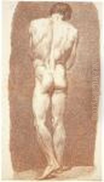 Study Of A Male Nude, Seen From Behind - view 1