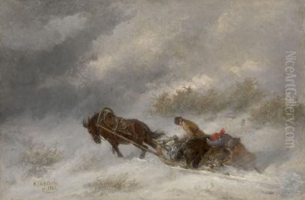Bear Hunters In The Blizzard - view 1