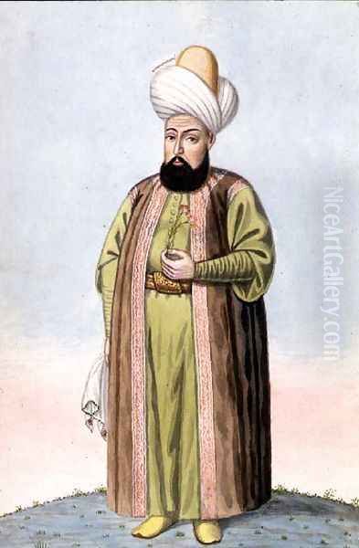 Othman (Osman) I (1259-1326), founder of the Ottoman empire, Sultan 1299-1326, from A Series of Portraits of the Emperors of Turkey, 1808 - view 1