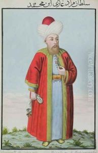 Amurath (Murad) II (1404-51) Sultan 1421-51, from A Series of Portraits of the Emperors of Turkey, 1808 by John Young