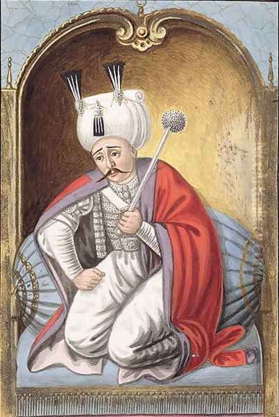 Selim I (1466-1520) called Yavuz, the Grim, Sultan 1512-20, from A Series of Portraits of the Emperors of Turkey, 1808 - view 1