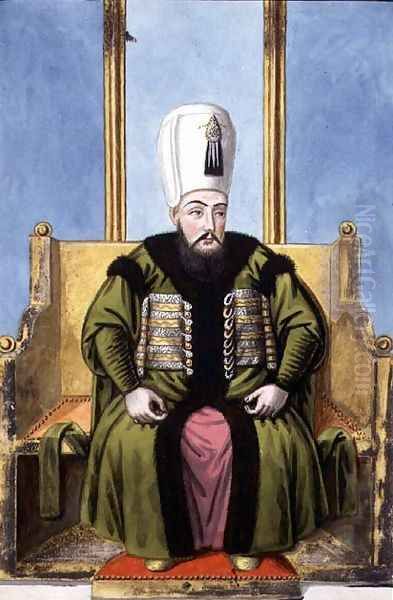 Ahmed I (1590-1617) Sultan 1603-17, from A Series of Portraits of the Emperors of Turkey, 1808 - view 1