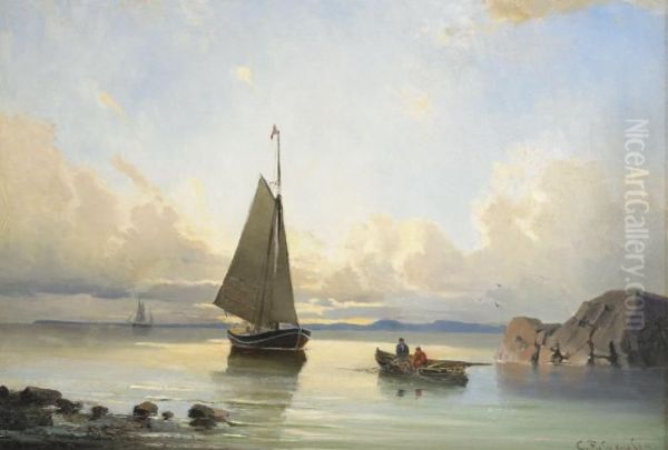 Marint Motiv Med Segelbatar - view 1
