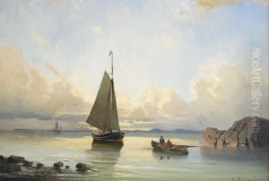 Marint Motiv Med Segelbatar Marint Motiv Med Segelbatar