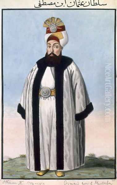 Othman (Osman) III (1699-1757) Sultan 1754-57, from A Series of Portraits of the Emperors of Turkey, 1808 - view 1