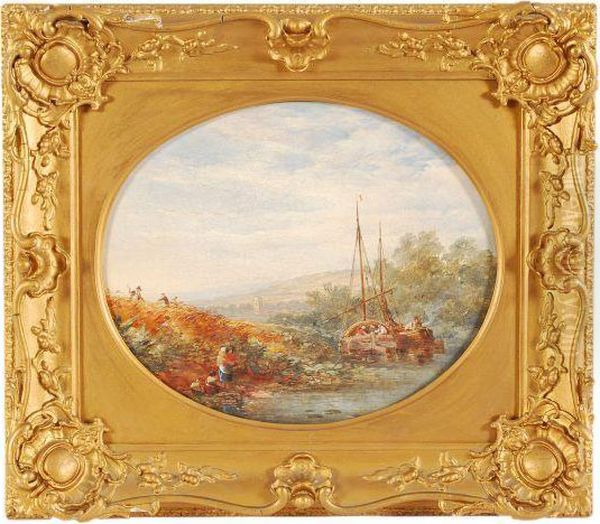 River Scenes With Boats And Figures - view 1