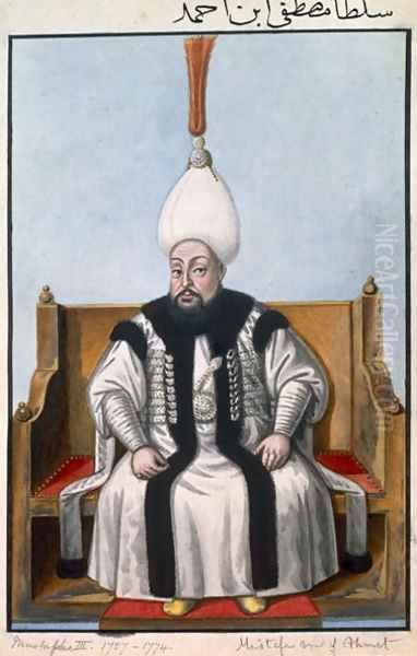 Mustapha III (1717-74) Sultan 1757-74, from A Series of Portraits of the Emperors of Turkey, 1808 - view 1