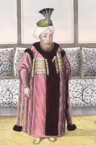 Mustapha II (1664-1703) Sultan 1695-1703, from A Series of Portraits of the Emperors of Turkey, 1808 - view 1