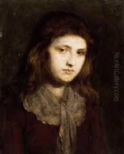 Female Portrait by Bertalan Szekely