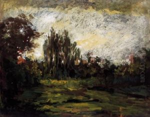 Landscape With Forest by Bertalan Szekely