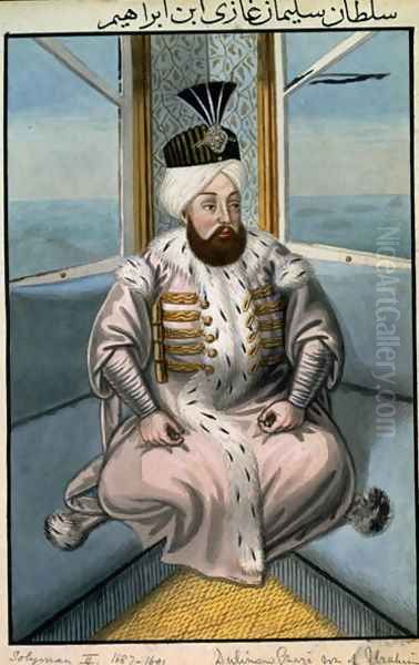 Solyman II (1642-91) Sultan 1687-91, from A Series of Portraits of the Emperors of Turkey, 1808 - view 1