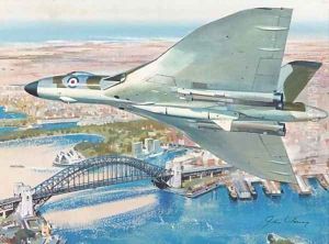 Vickers vulcan bomber command flying over Sydney, Australia