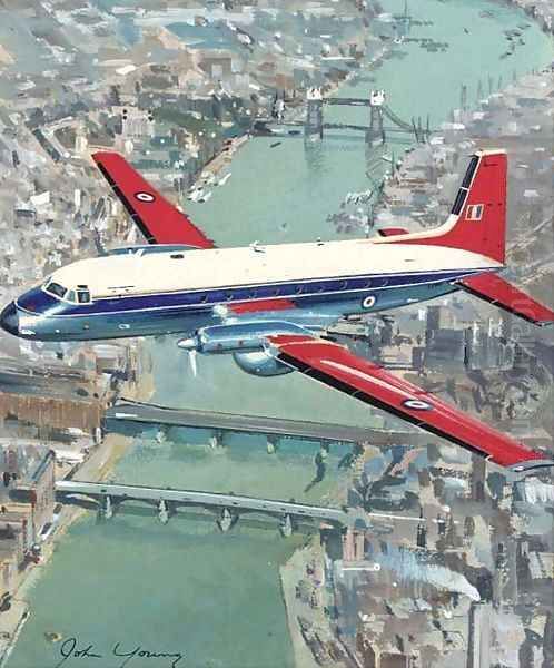 An Andover flying over the Thames - view 1