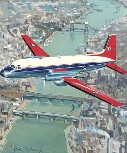 An Andover flying over the Thames by John Young