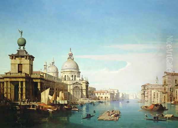 Entrance to the Grand Canal, Venice, with the Church of Santa Maria della Salute - view 1