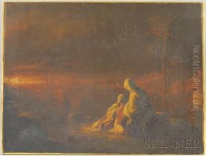 Two Figures In A Holy Land Landscape by Henry Ossawa Tanner
