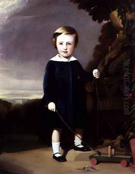 Portrait of a Child with a Wooden Top - view 1