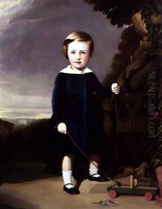 Portrait of a Child with a Wooden Top by Alexander Young
