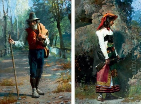 Couple De Brigands Du Sud De L'italie - view 1