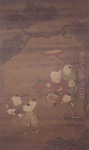 Boys at play, Ming Dynasty by Ch'iu Yu