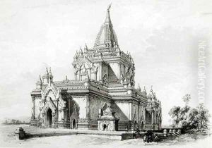 North Eastern view of Gaudapalen Temple at Pagan by Yule, Sir Henry
