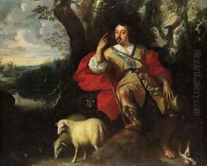 Pastoral portrait of a gentleman as a shepherd
