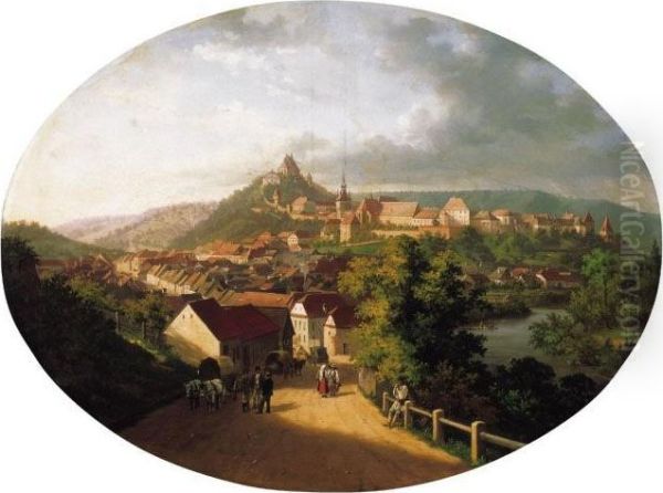 Small Town In The Mountains (segesvar), About 1880 - view 1